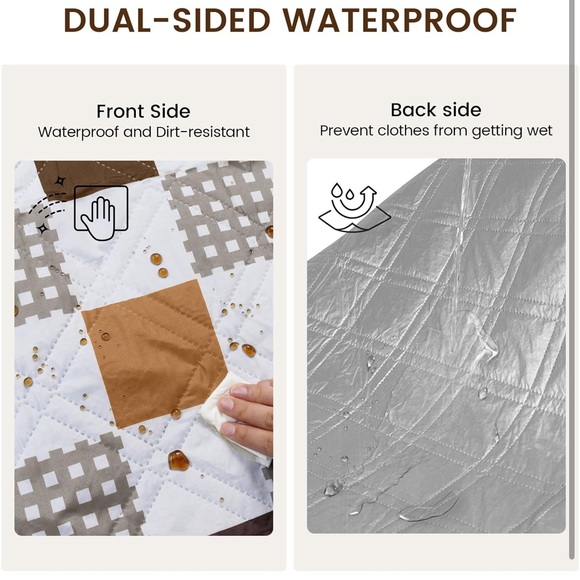 Picnic Blankets,80''x80'' Extra Large..waterproof..foldable ..(NWT) - Picture 4 of 6